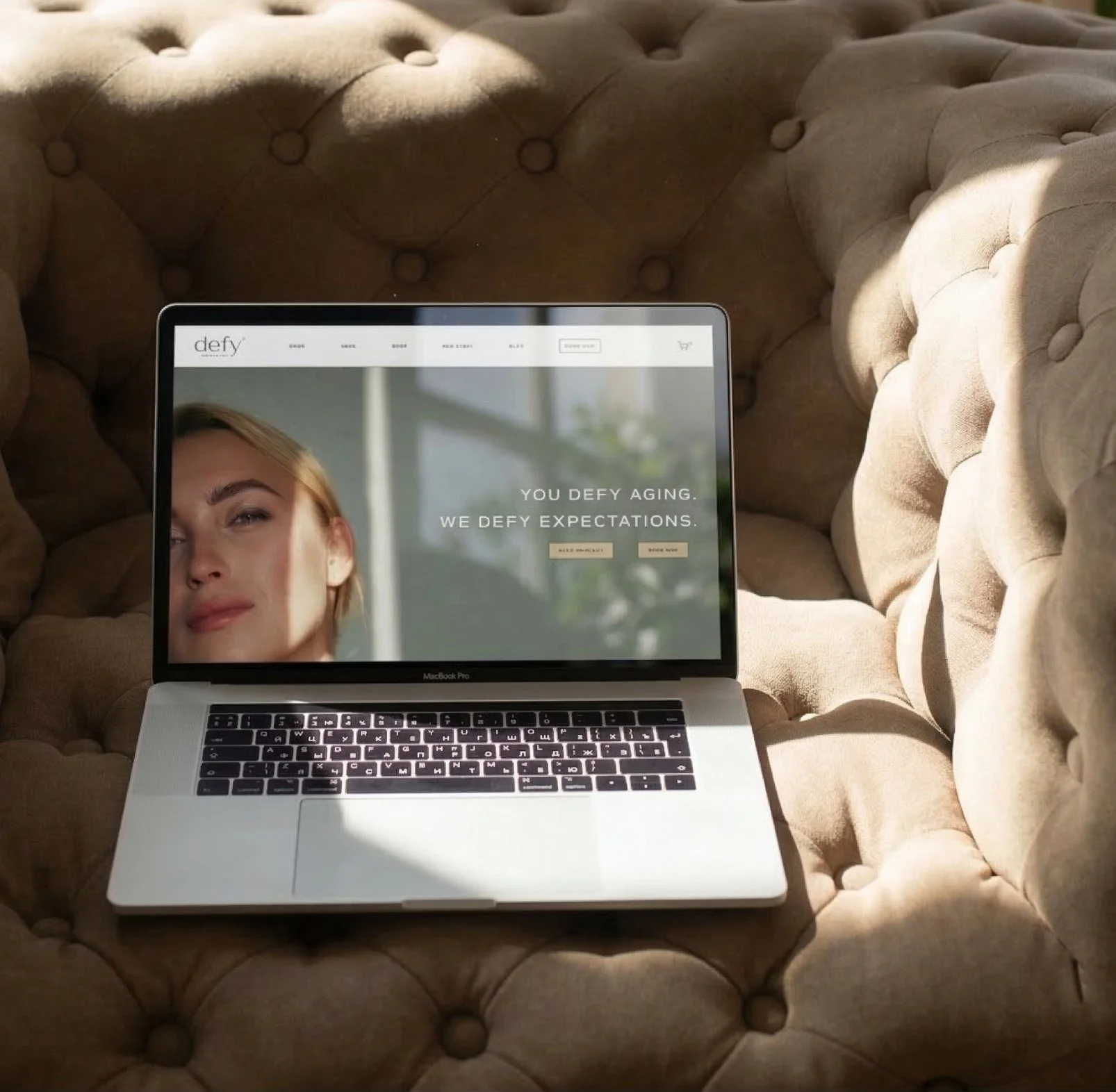 Defy Aesthetic Website Design