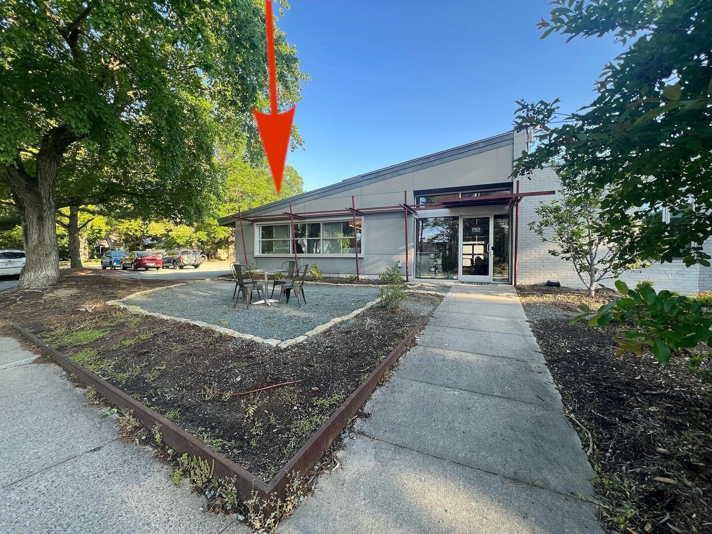 CF Studio is back at their old stomping grounds in Carrboro! Located inside Perch CoWorking we are the corner office indicated above. Fun fact: owner, Cari Filer helped design this facade and trellis many years ago with Dixon Weinstein Architects.