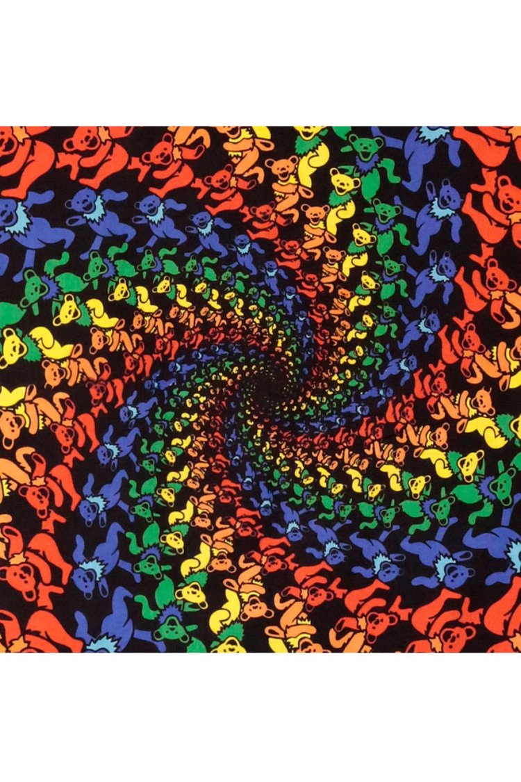 3D Grateful Dead Dancing Bears Spiral Mini Tapestry — Drifter Merch