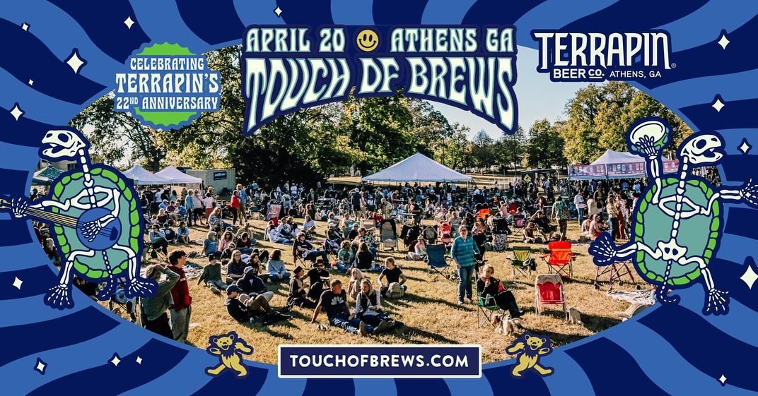 We&rsquo;re on the road again this weekend. This time at Terrapin Brewing&rsquo;s Touch of Brews in Athens on 4/20! Come see us and a bunch of great bands, vendors, brews and kids activities.