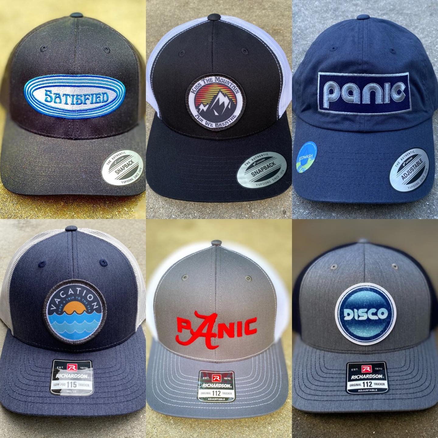 Elevate your hat game with our Panic-inspired hats, only at driftermerch.com/shop!