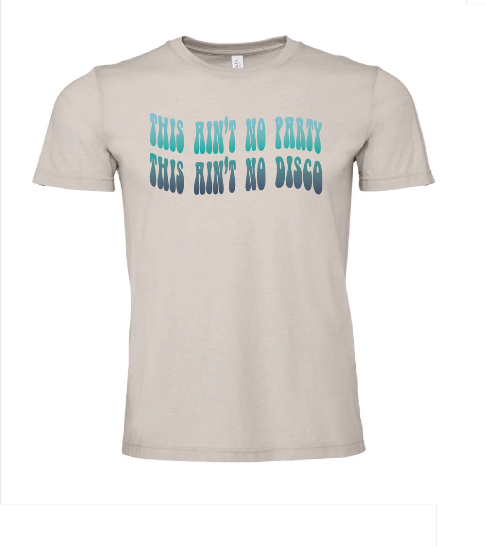 T-shirt Humour 80's "This Ain't No Party No Disco" - Marque Fruit Of The Loom - Neuf Sans étiquettes
