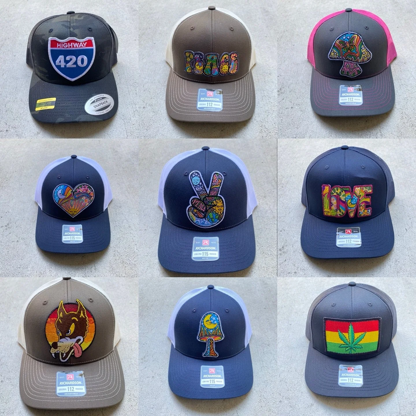 🎁 Just restocked:  Heady Hats that are perfect for holiday grabs with more drops coming soon.

 #heady #hippy #deadhead #shakedownstreet #mushrooms