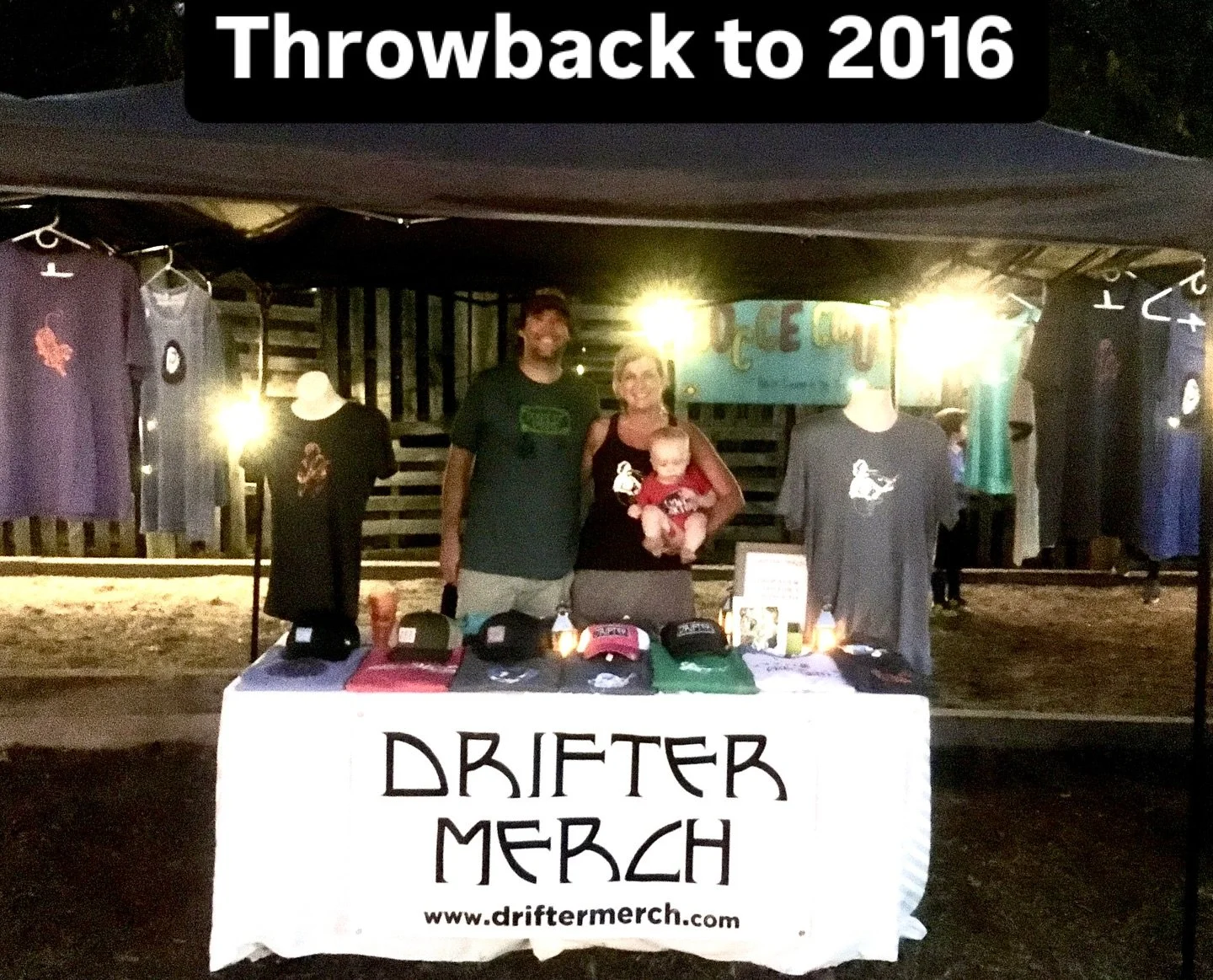 We&rsquo;ll play the 2016 throwback game. Bert and I officially launched Drifter Merch with a website that January while we were living in Jackson Hole. We got married there in April, had our reception in Charleston in August before moving back home 