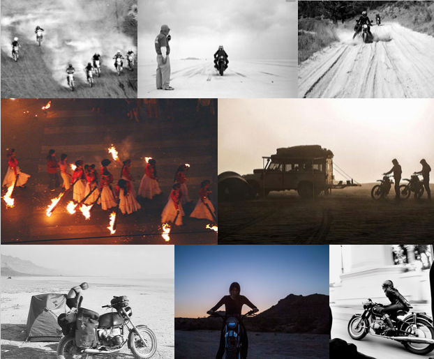 Photos from: Baja rally, Bonneville Speed Trials, Robb Hunter shooting Kristina Gerig, Nat Geo Chinese Torch Festival, Gooch / Deus ex Machina, IMMOTO, Ali Beletic & Scott Pommier shooting Stacie B. London for Shutter Speed.