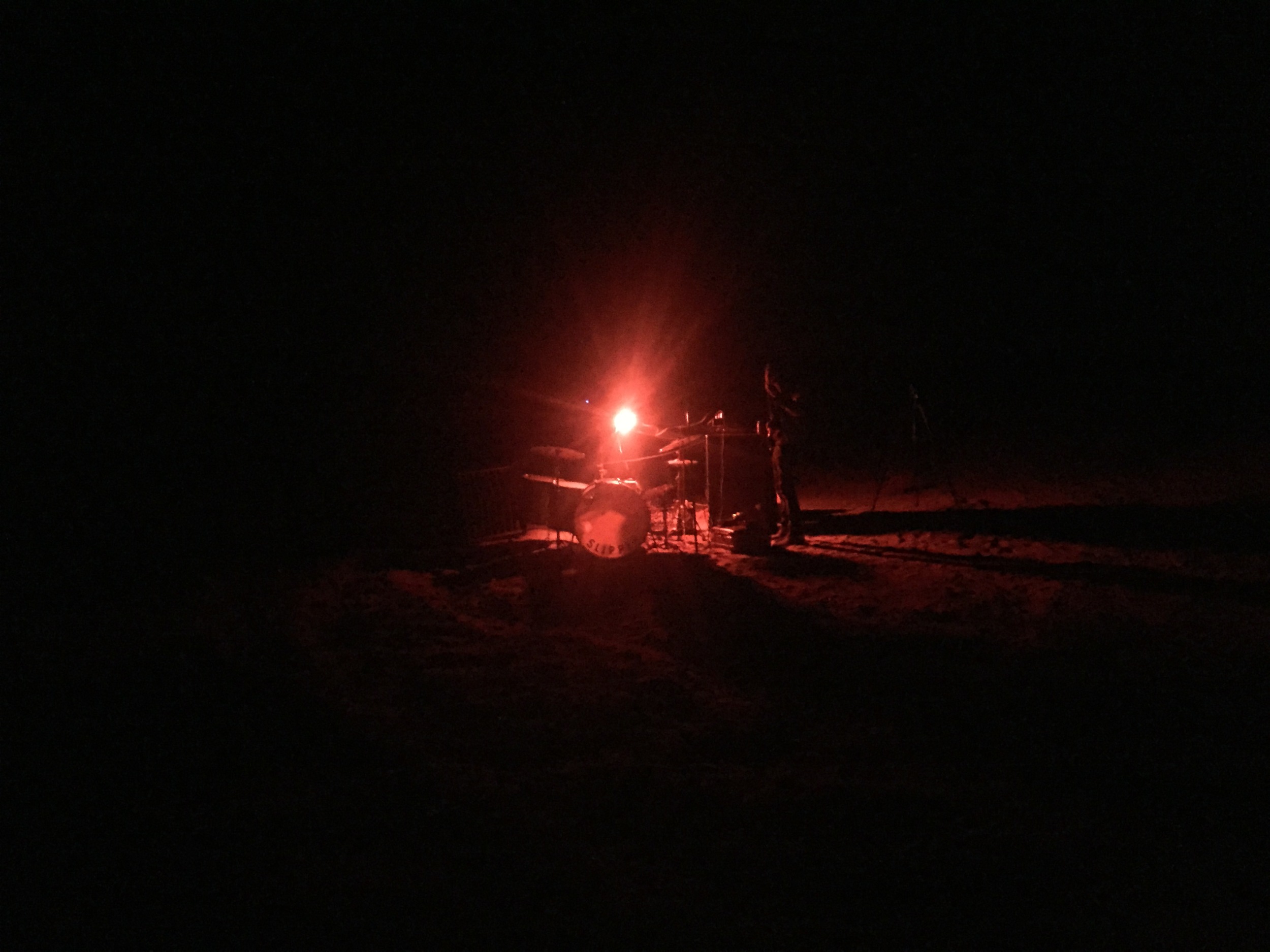   Golden Slipper playing at the lakebed.  