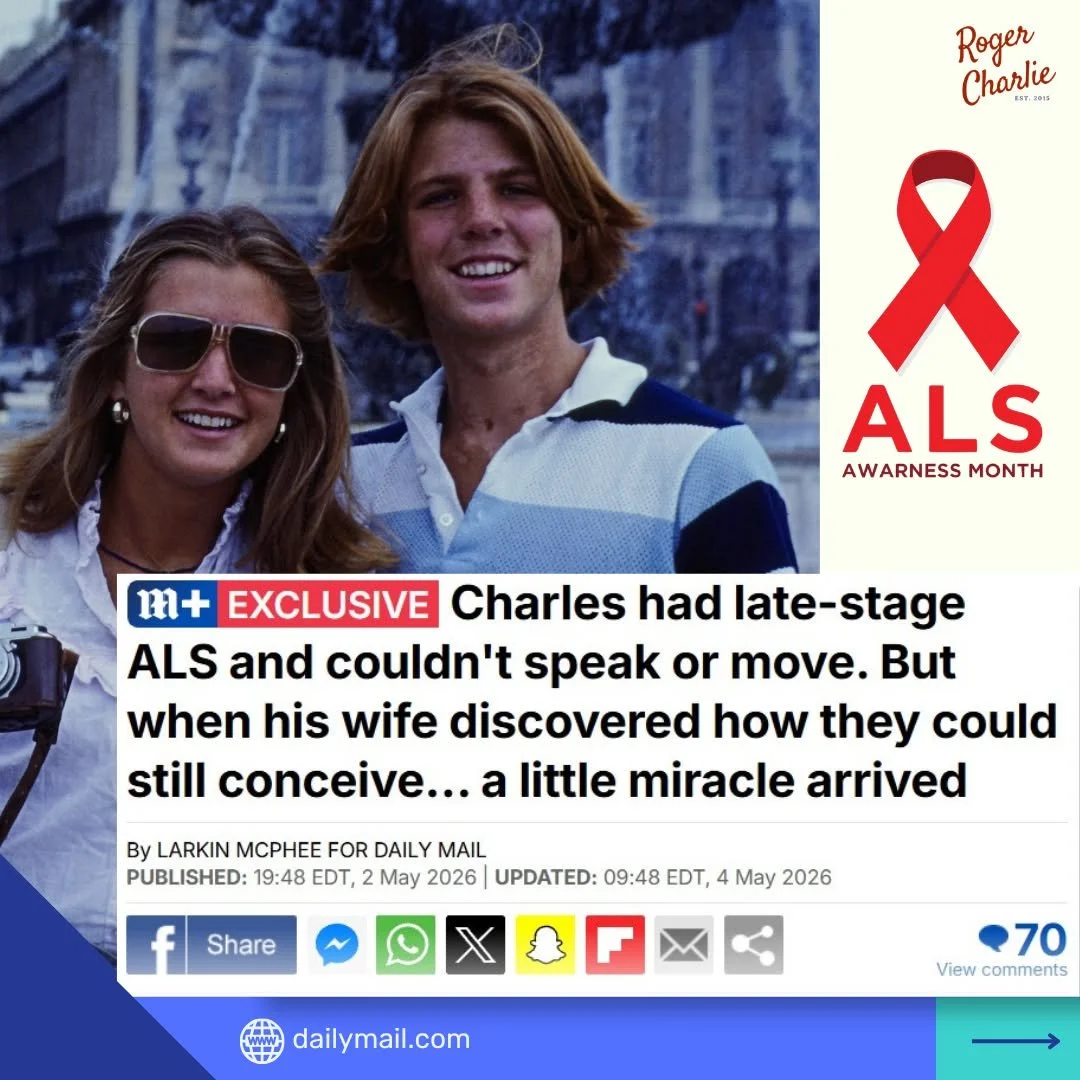 ALS Awareness Month 💙

As featured in Daily Mail, Charles was living with late-stage Amyotrophic Lateral Sclerosis (ALS) &mdash;unable to speak, unable to move. And yet, in the middle of that reality, love remained steady. Hope remained present.

Wh