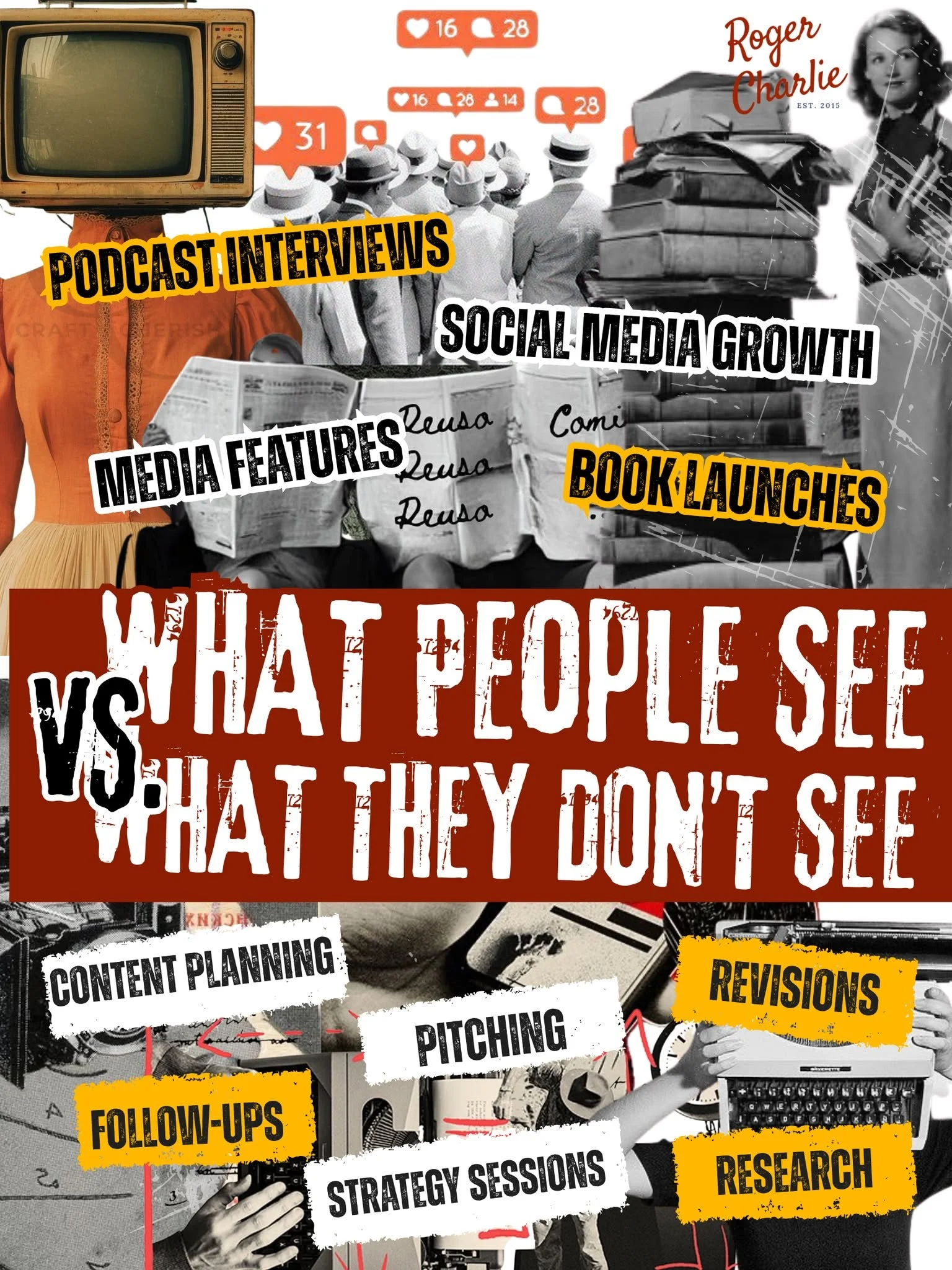 Everyone notices your podcast interview. Nobody notices the months of pitching that made it happen.

People see you release your book, but they don&rsquo;t see all of the strategy calls, revisions, follow-ups, and planning that happened to make it al
