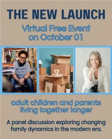 What happens when launching into adulthood takes a little longer?
Join my client @kimmuenchparentcoach  and bestselling author @jlythcotthaims  for a FREE live conversation about adult children and parents living together longer&mdash;and how familie