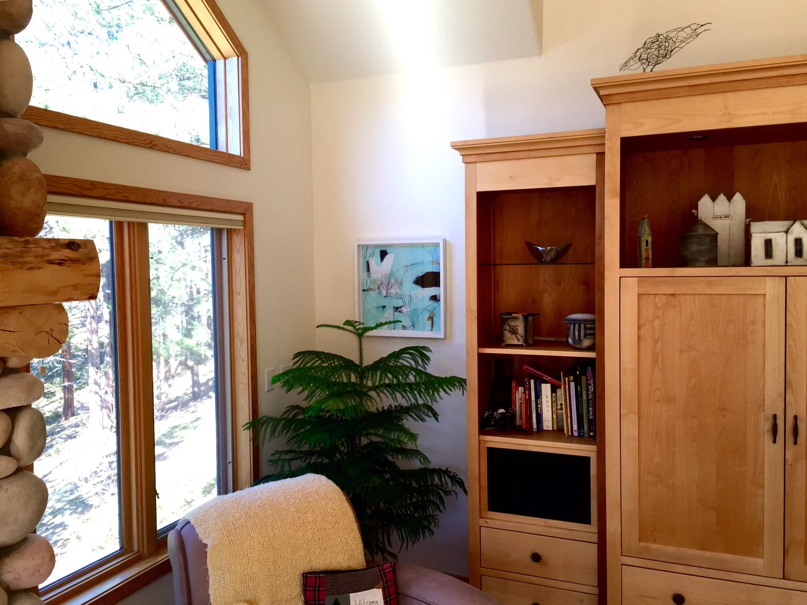 Mixed Media Blue Painting