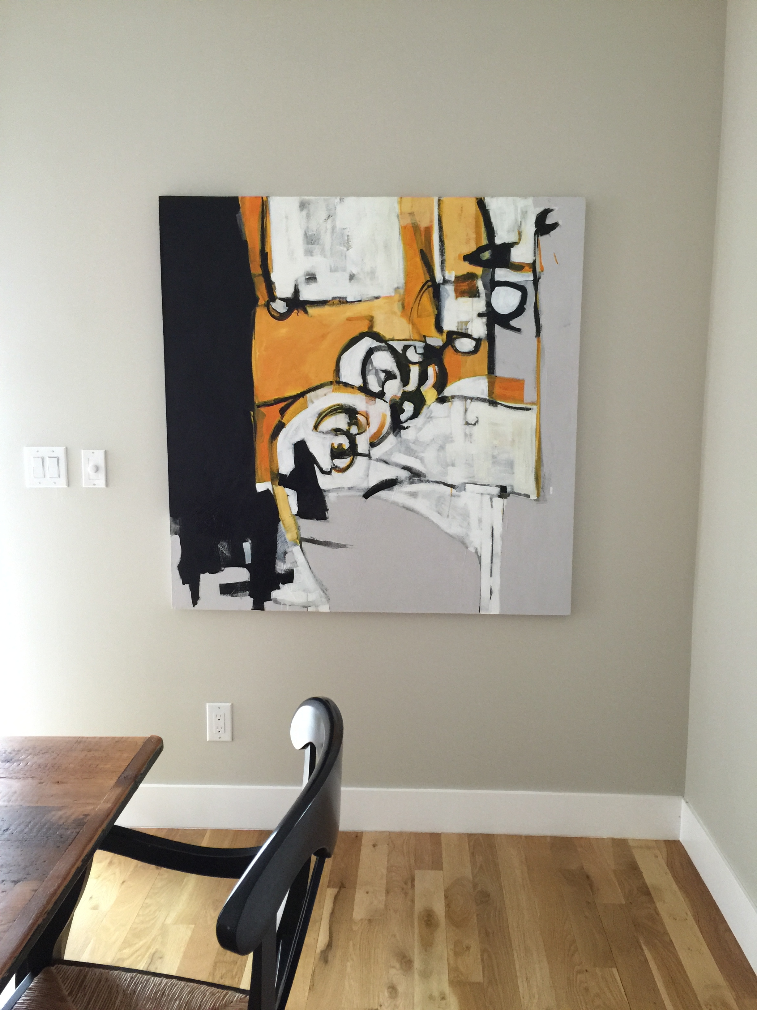 Installed Mixed Media Painting