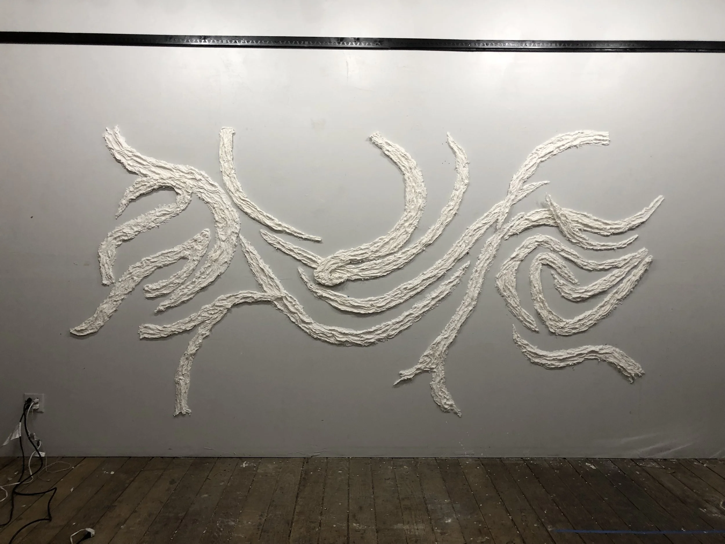 finish but just pinned to studio wall