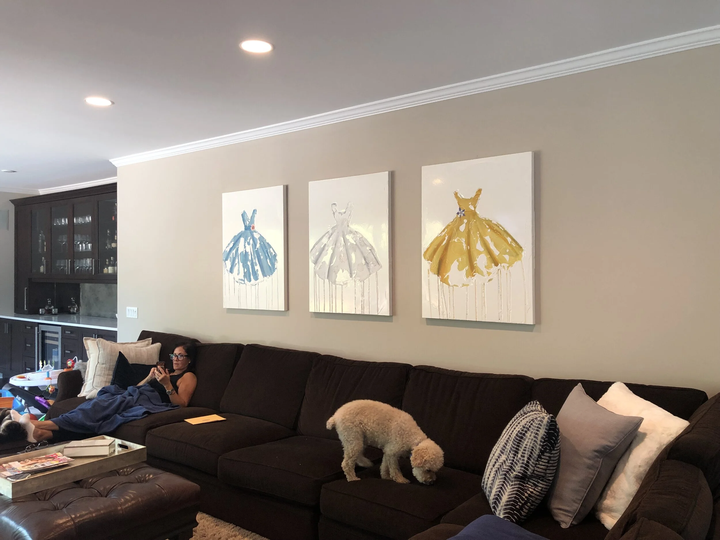 Installed Dress Paintings