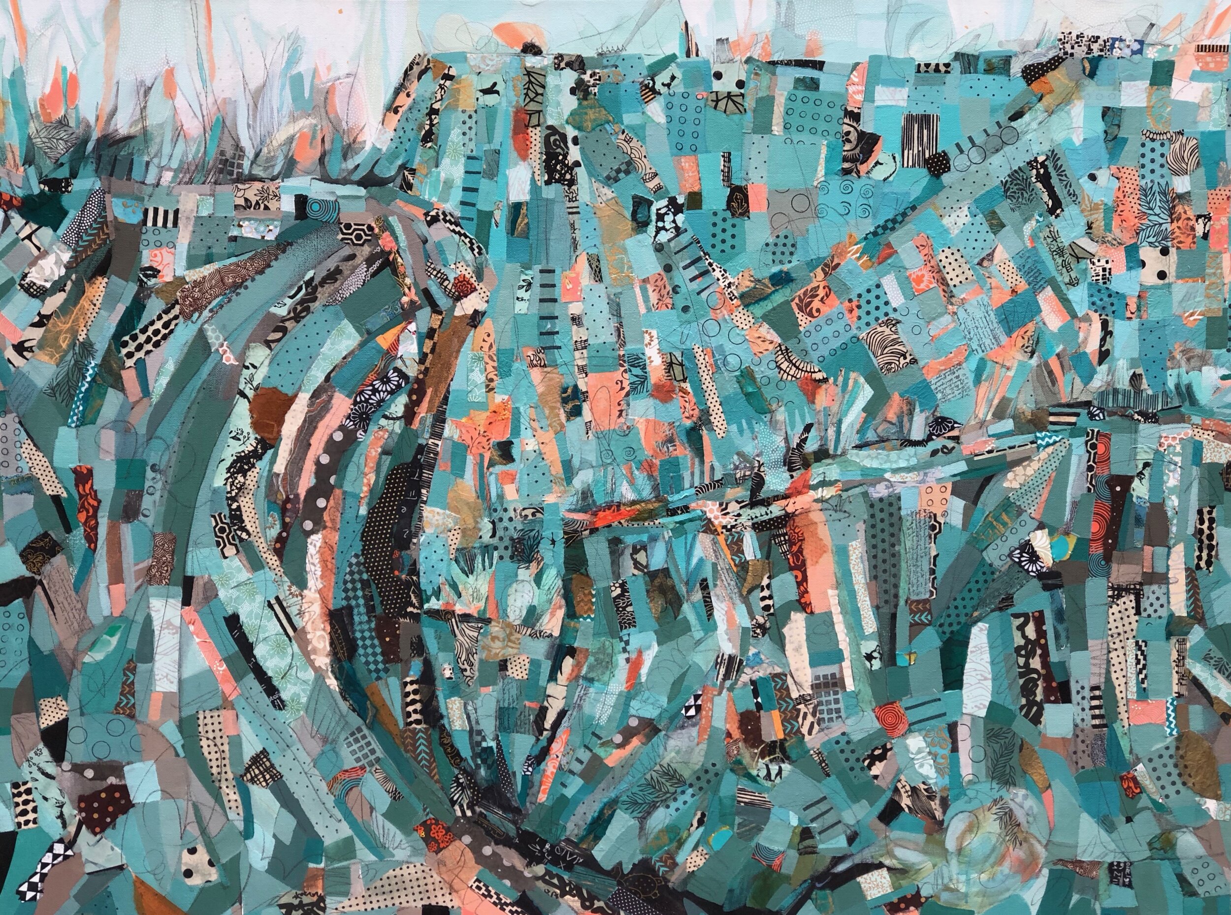 Cyan Scape 30x40 Sold