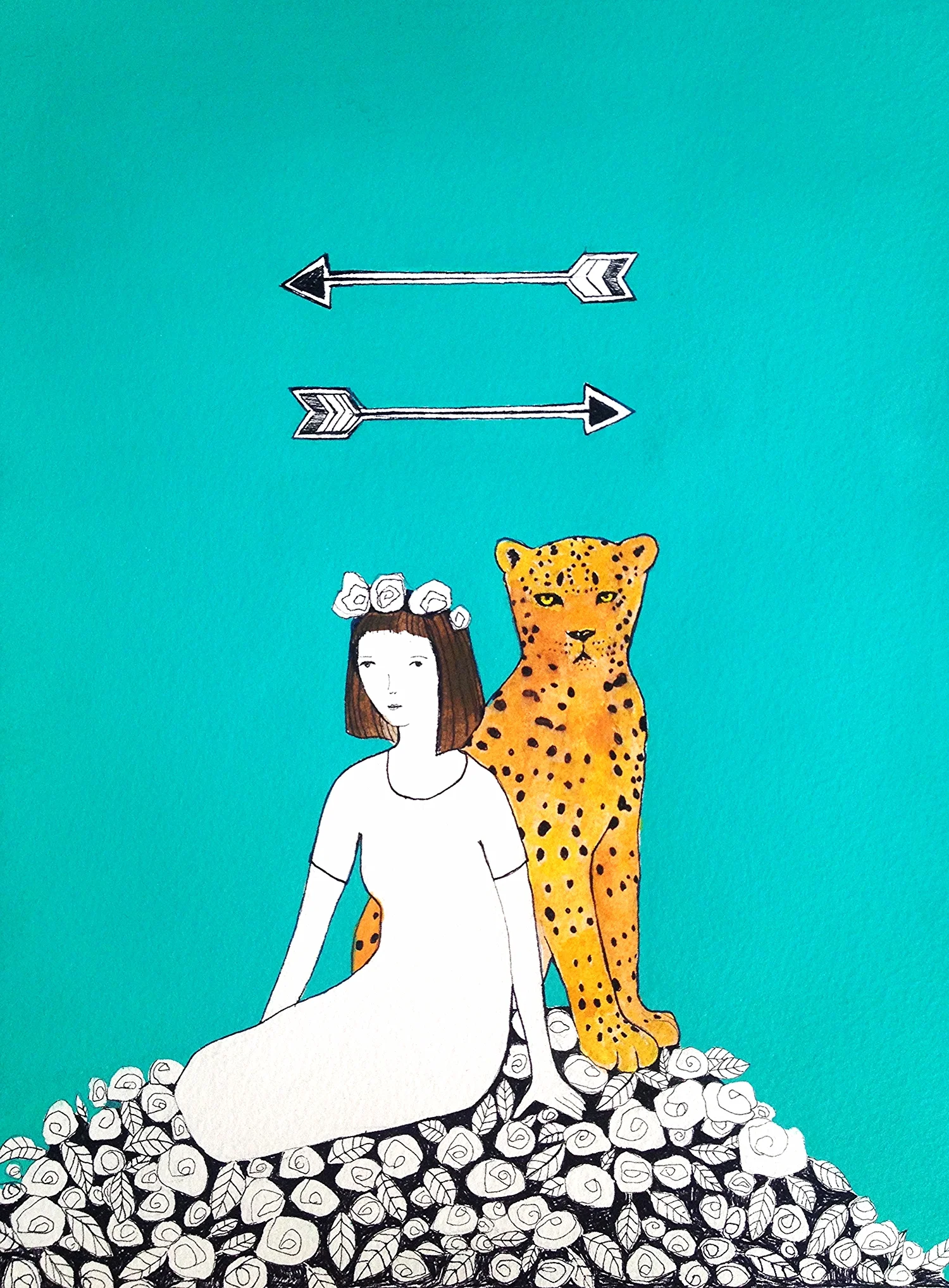 Girl with Leopard