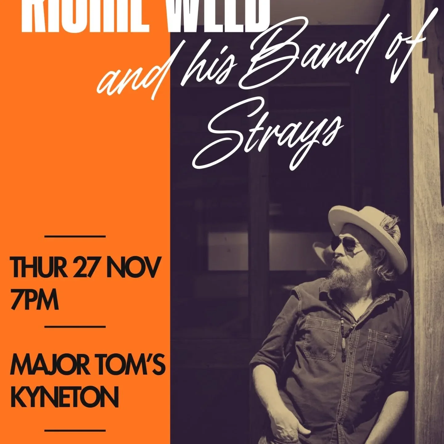 Major Tom's 12th Birthday week with a stacked love music lineup
Thurs 8pm RICHIE WEED (TUMBLEWEED) &amp; HIS BAND OF STRAYS 
Sat 8:30pm SMITH &amp; COHEN (SODASTREAM)
Sun 2pm A.U.D.I.O. with SNAILGUN