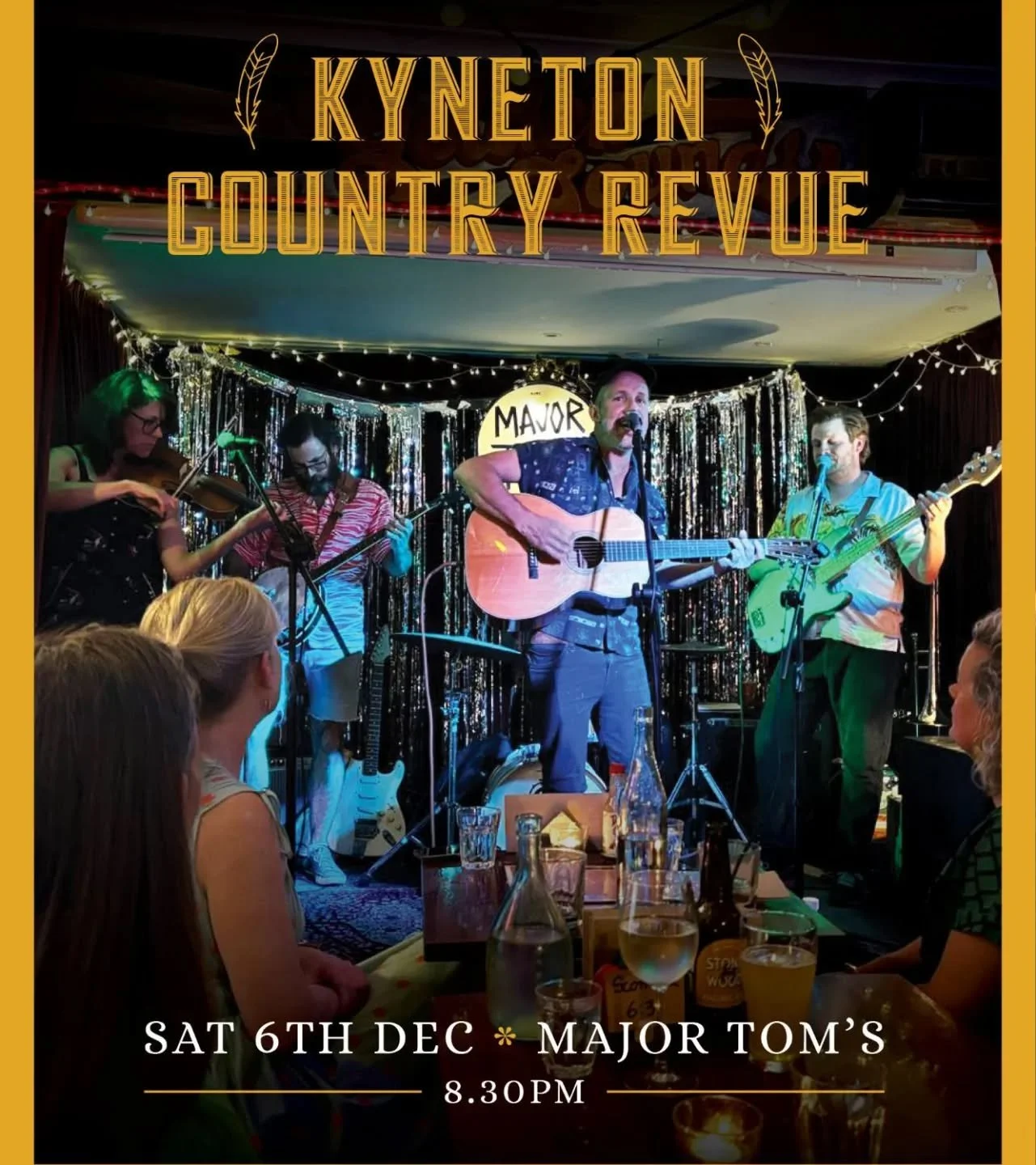 Kyneton Country Revue&nbsp;are your local, all-singing, all-dancing troupe of troubadours, bringing a foot-stomping selection of upbeat country classics to the stage. From Jimmie Rodgers to Porter and Dolly, from Hank Williams to Loretta Lynn &mdash;