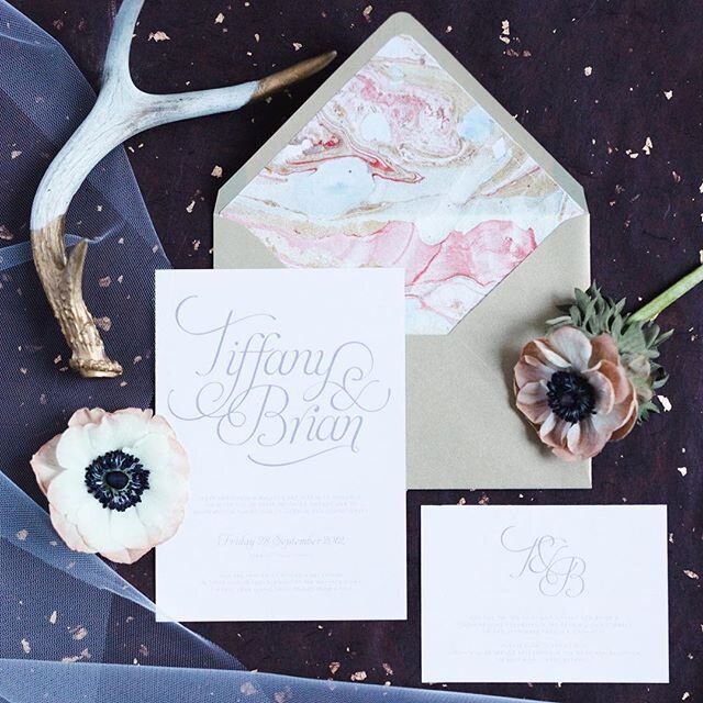 Oldie but a goodie!! And AMAZING photography by the talented @allisonsullivan_photographer See more on my site. 
#weddinginvites #invitationdesign #graphicdesign #designer #stylemepretty #customtype #invites
