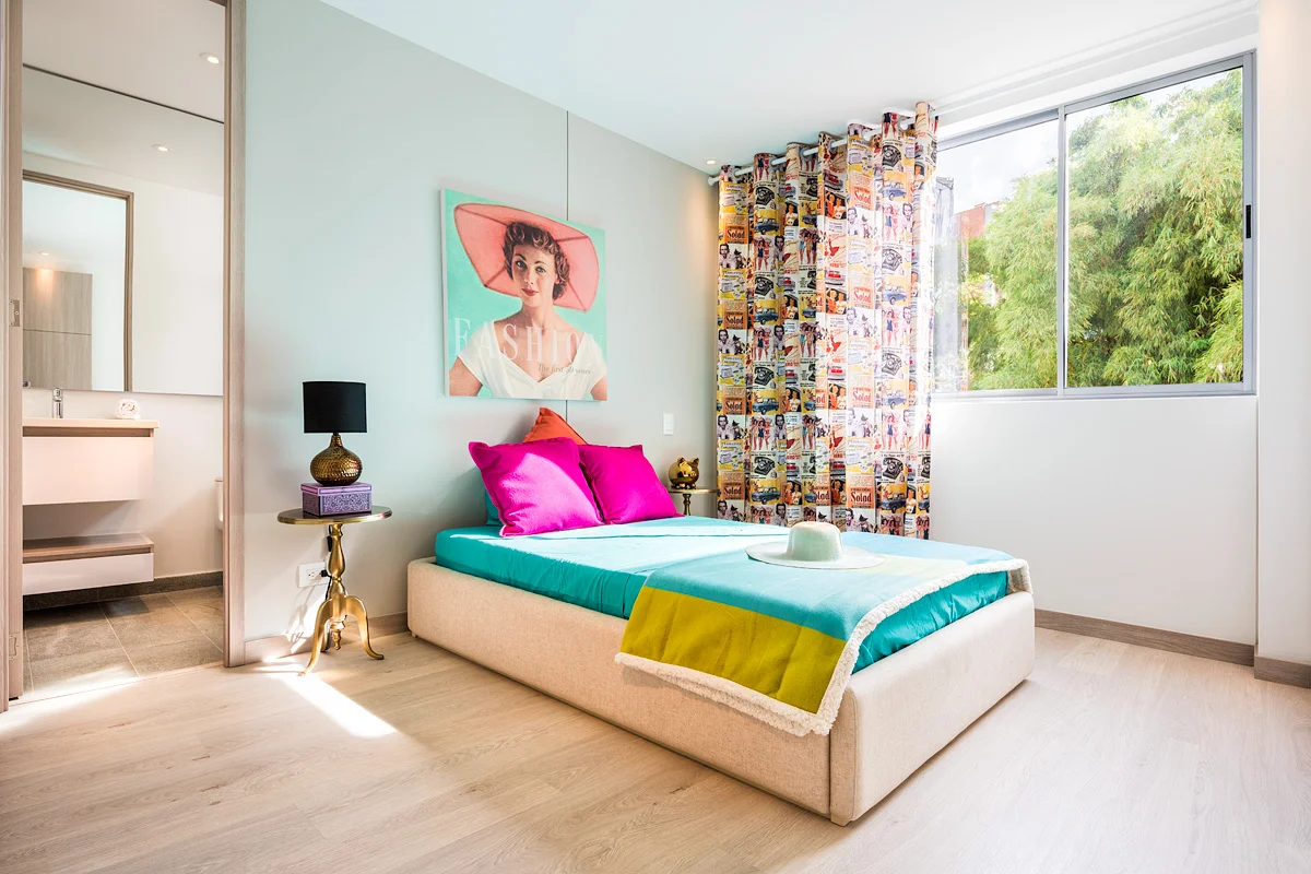 Fotografía de servicios inmobiliarios, habitación apartamento Melier. Jorge Mesa Fotografía