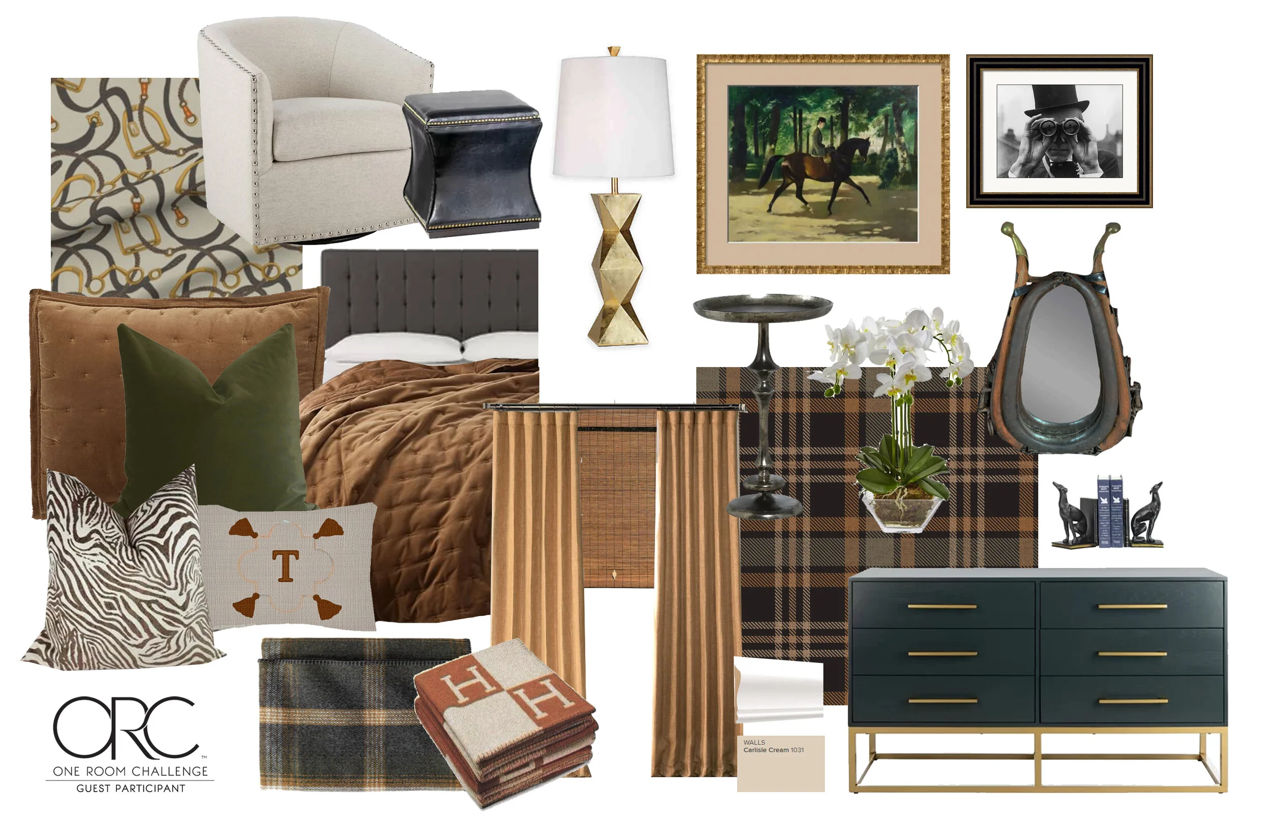 Canter Lane Interiors Classic Equestrian Guest Room