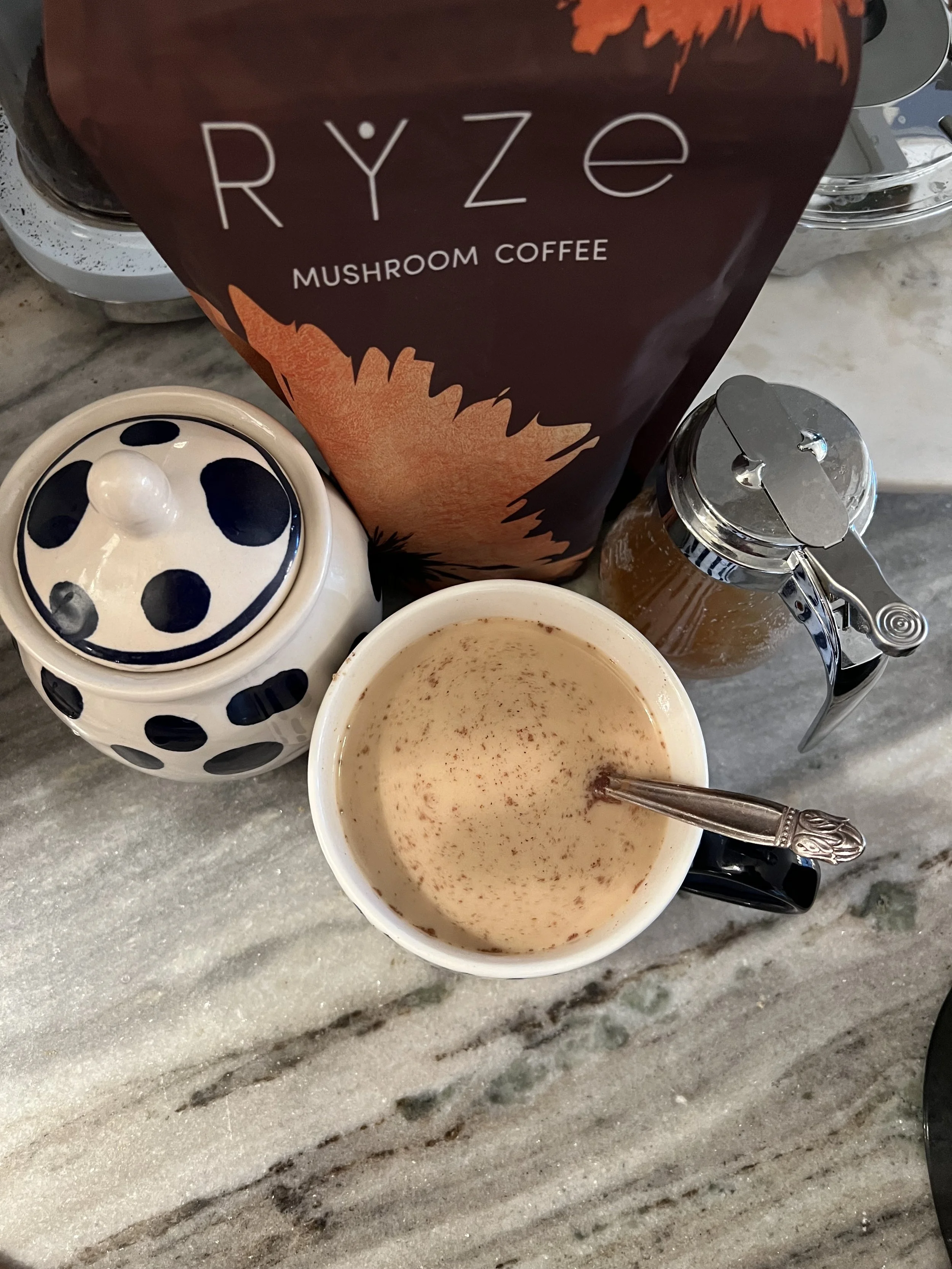 Autumn Evening Mushroom Coffee Latte — shelly turner designs