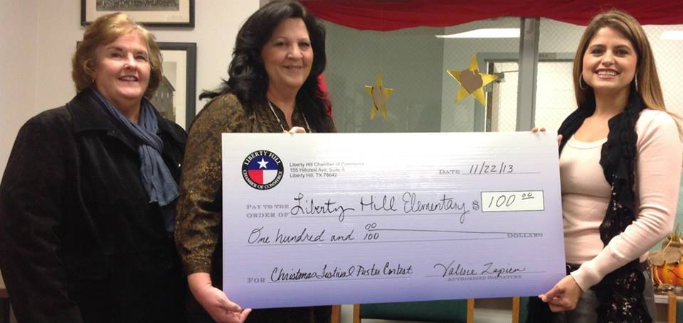 Donation from Chamber to Liberty Hill Elementary School