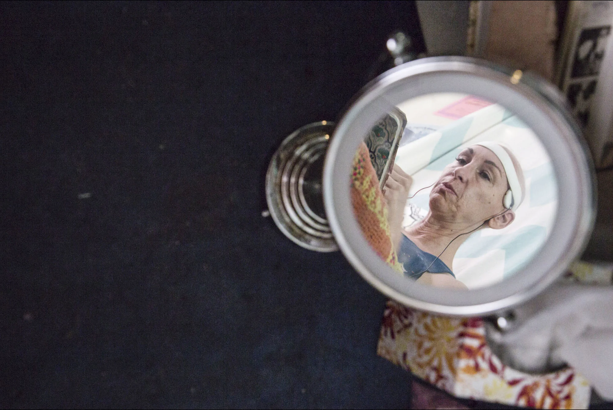  Wittmier uses a neuro-stimulator helmet in her Honolulu, HI home. The helmet helps patients with insomnia and depression during hormone therapy.  