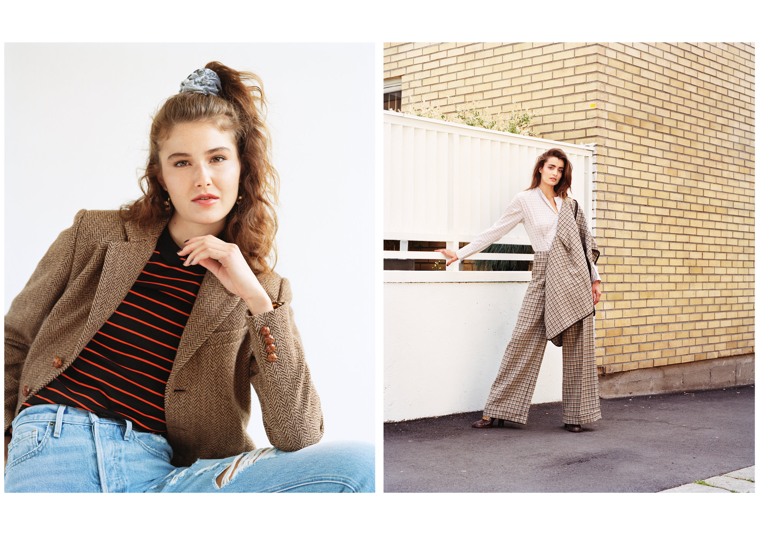 Isabel: Jakke - Polo Ralph Lauren Genser - Ganni Jeans - FRAME Øredobber - Dyrberg/Kern & Maud: Alt fra Mulberry