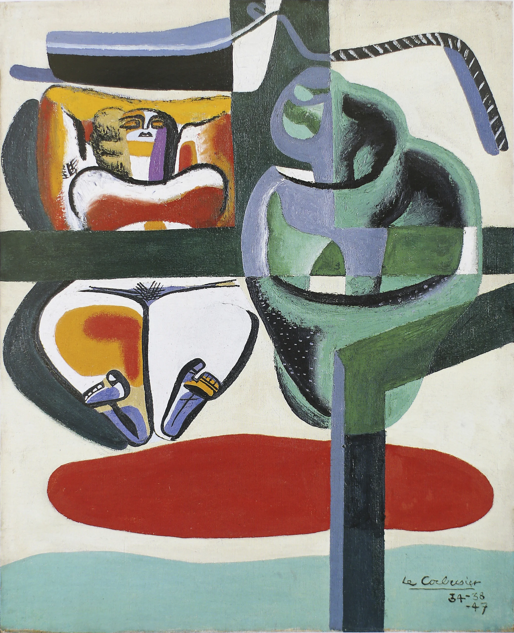 Le Corbusier, Baigneuse, barque et coquillage. The Foundation Le Corbusier © FLCADGAP