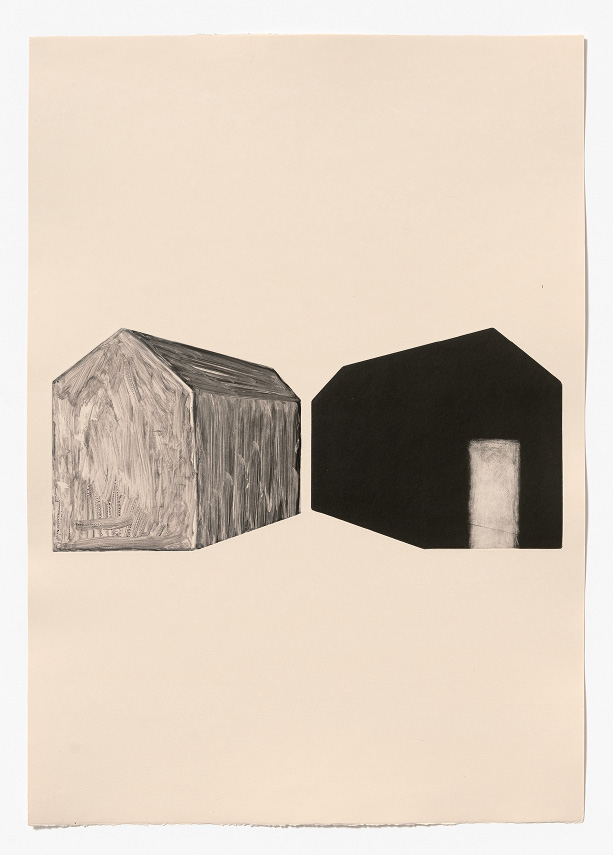   Double   aquatint and monoprint on Fabriano Rosapina, 70 x 50cm, 2015 