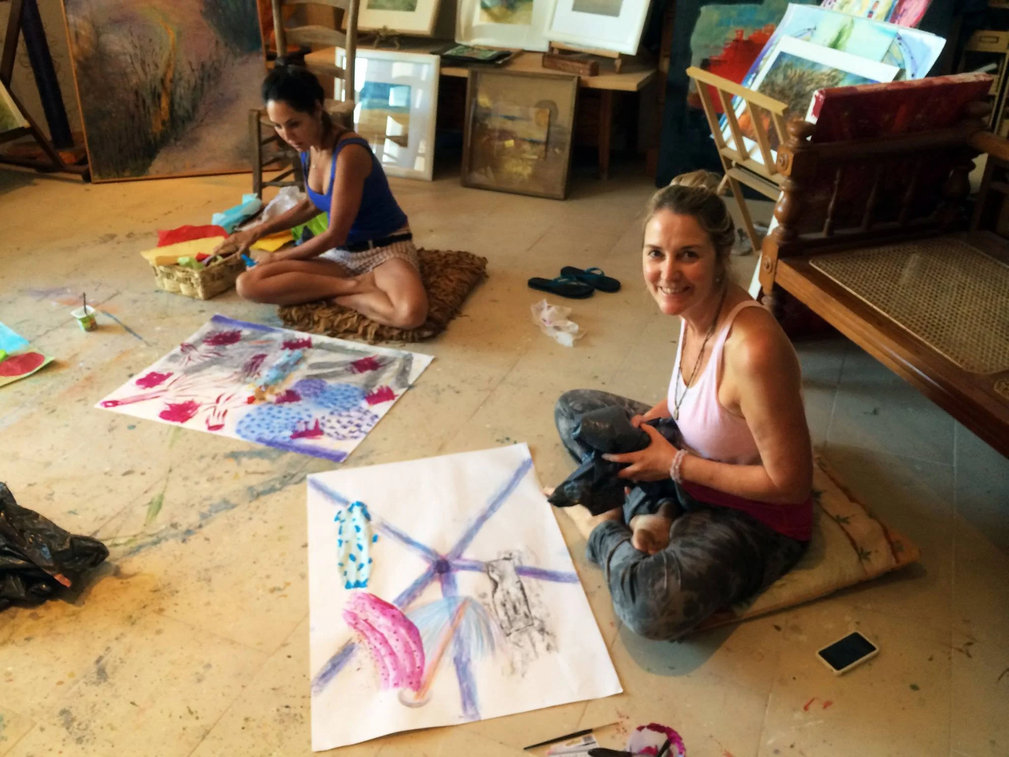 Painting at the retreat