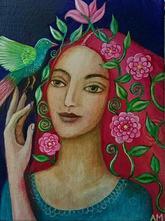 la femme et l'oiseau.jpg