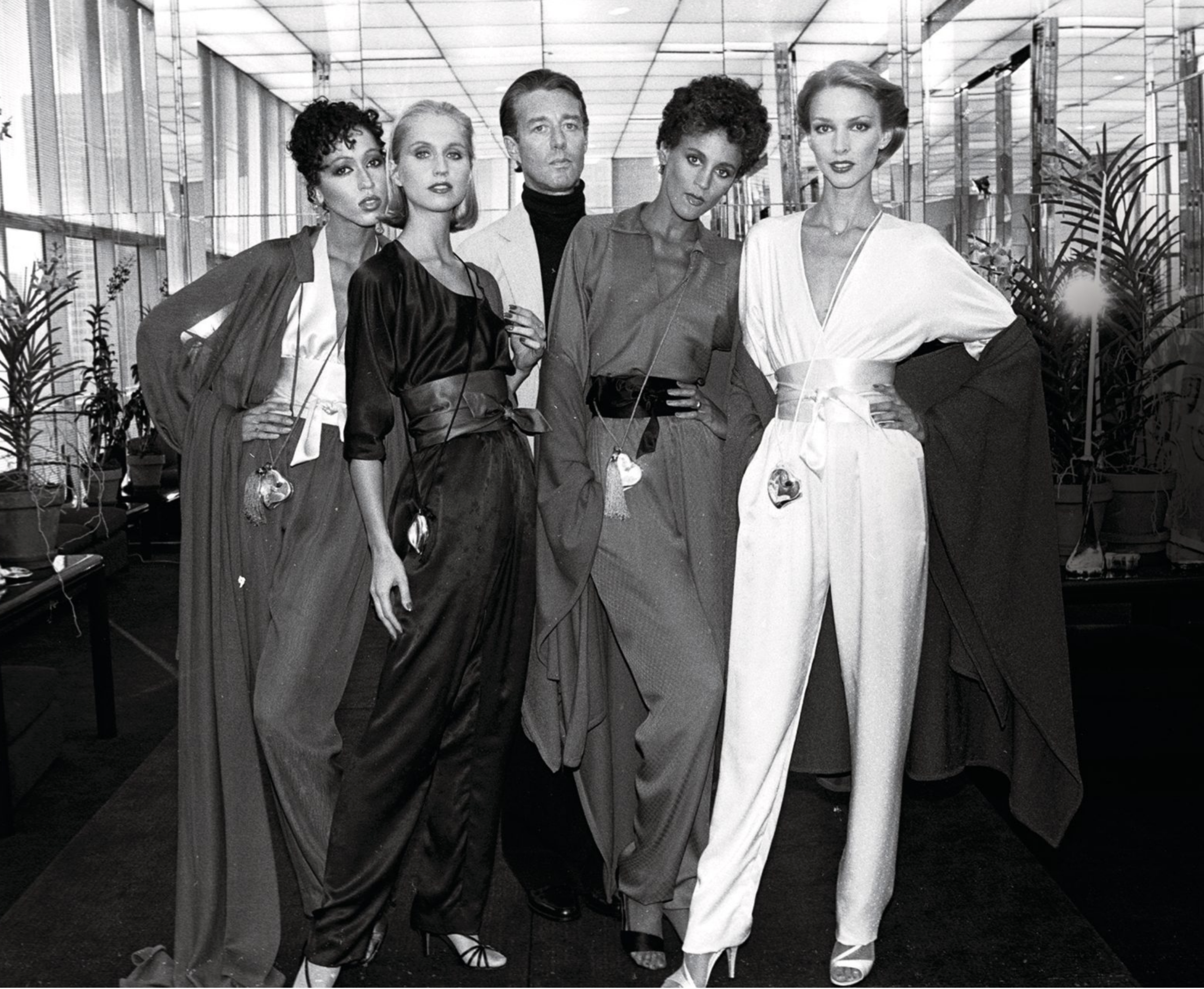 "Halstonettes" Pat Cleveland, Chris Royer, Alva Chinn and Karen Bjornson in 1980 - Photo, Dustin Pittman