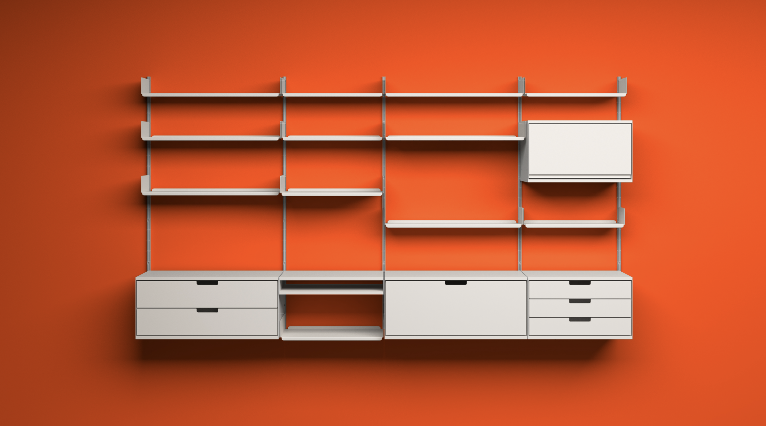 606 Universal Shelving System - Designed by Dieter Rams in 1960 and made by Vitsœ ever since.