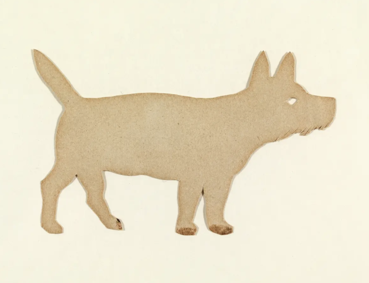 Dog, Málaga, c. 1890 Cut-out paper  © Museu Picasso, Barcelona. Photo, Gasull Fotografia © Succession Picasso/DACS 2020