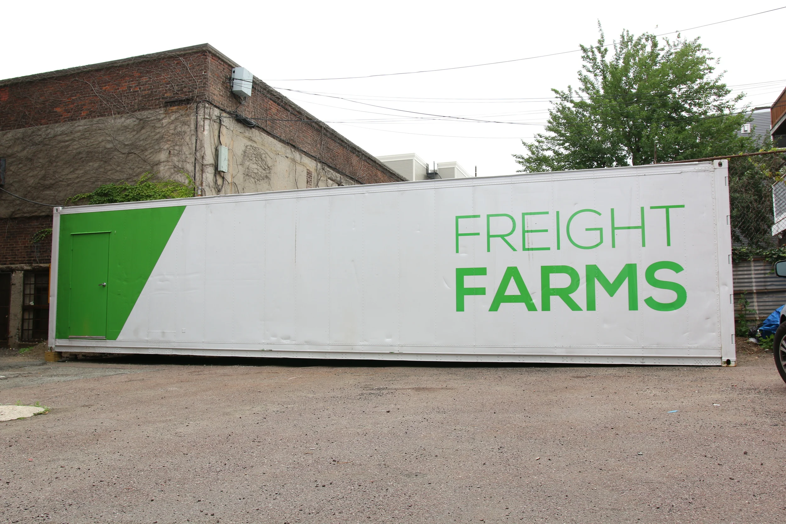 Shipping container farm in Boston