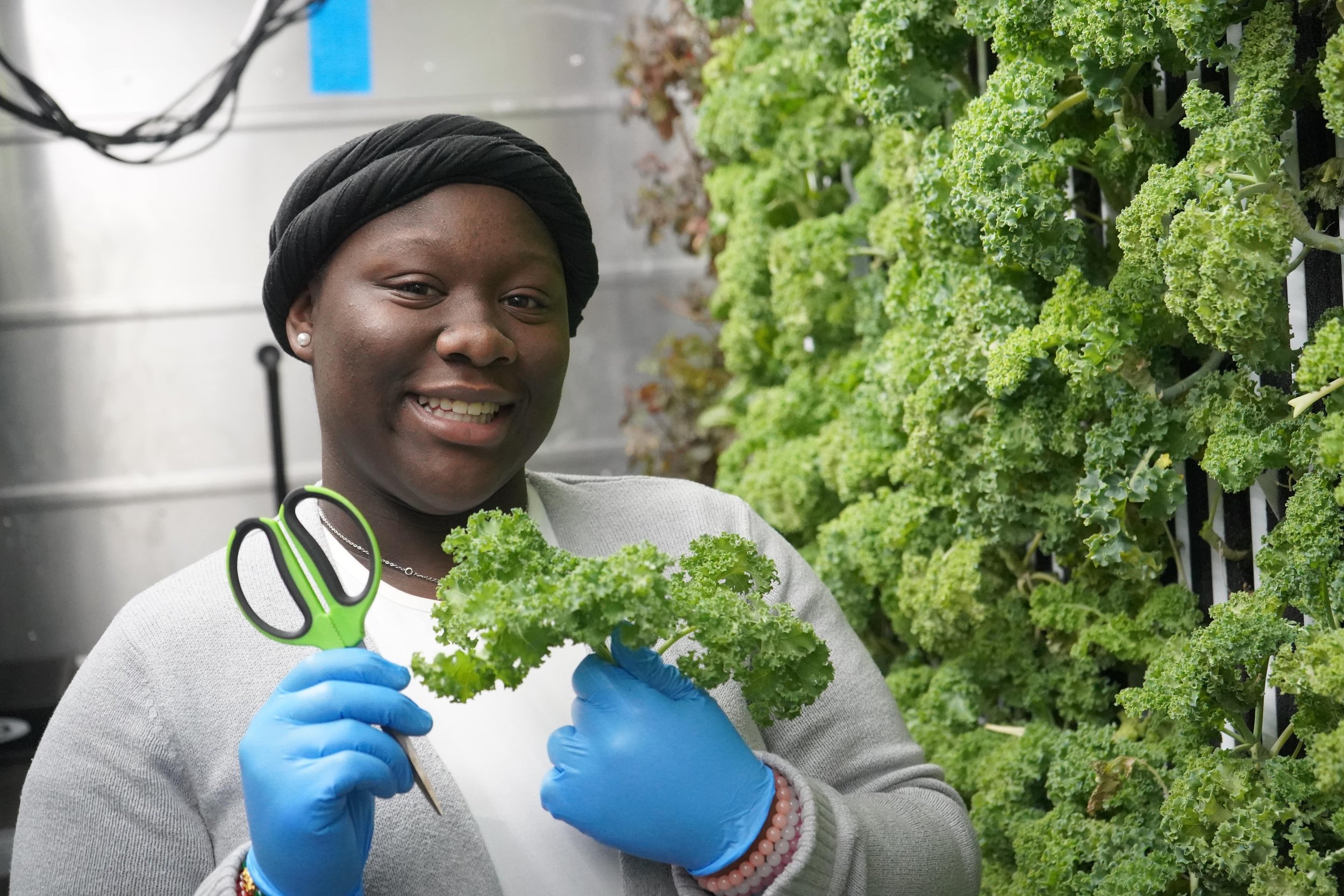 Girl with kale