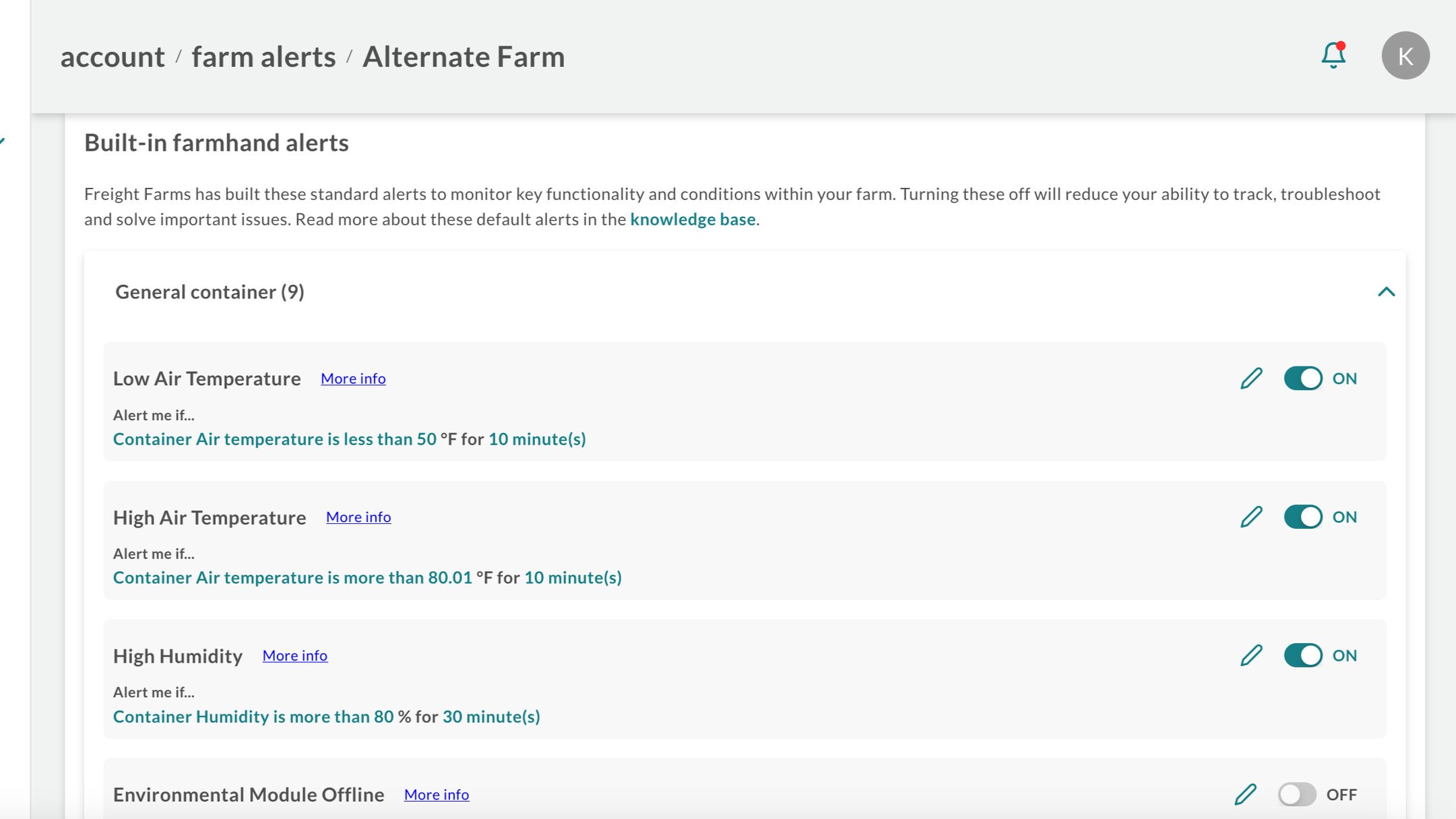  Farmhand Alerts send you notifications any time conditions in your farm seem off 