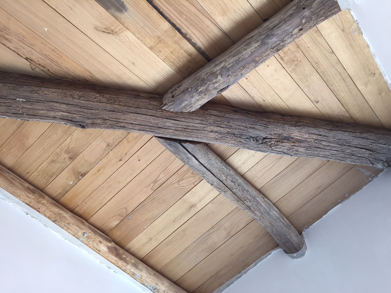 Restored wooden ceiling