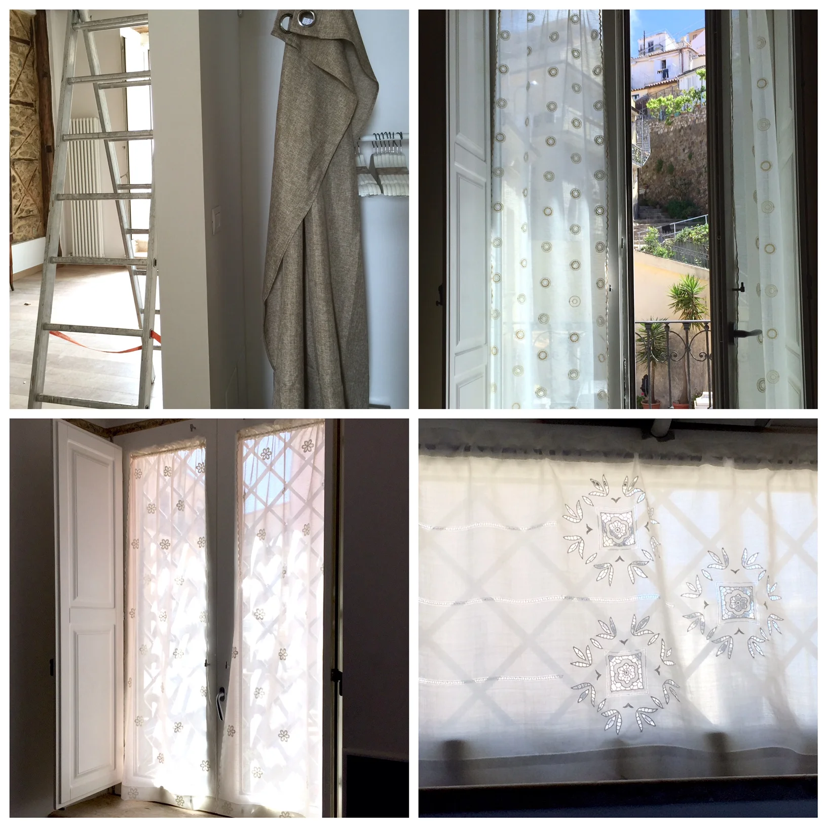 different kind of curtains (tende) where made by talented Lidia