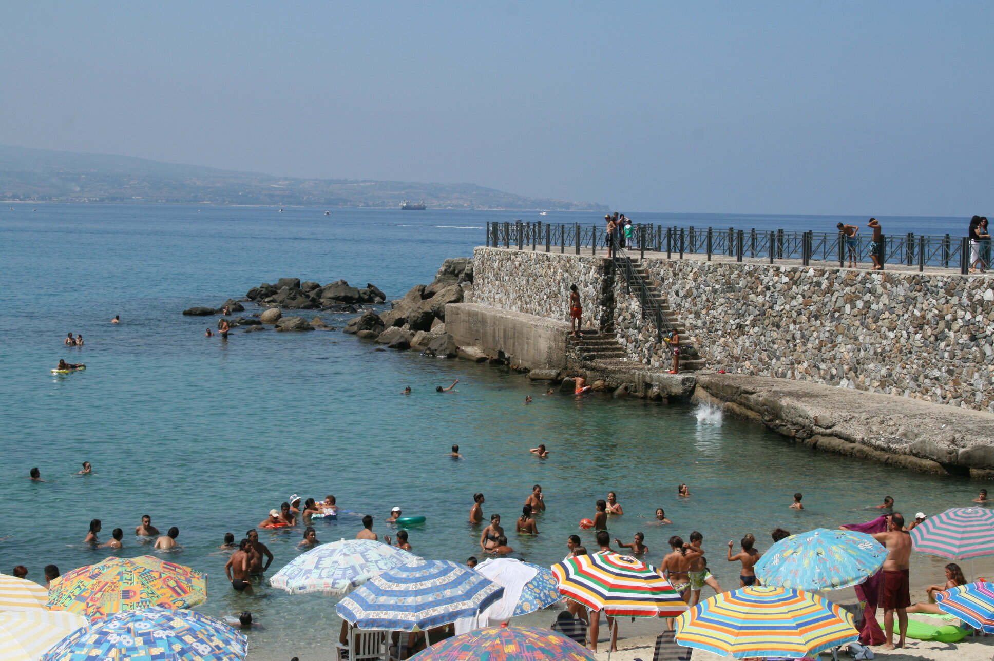 Pizzo Marina Beach at Ferragosto