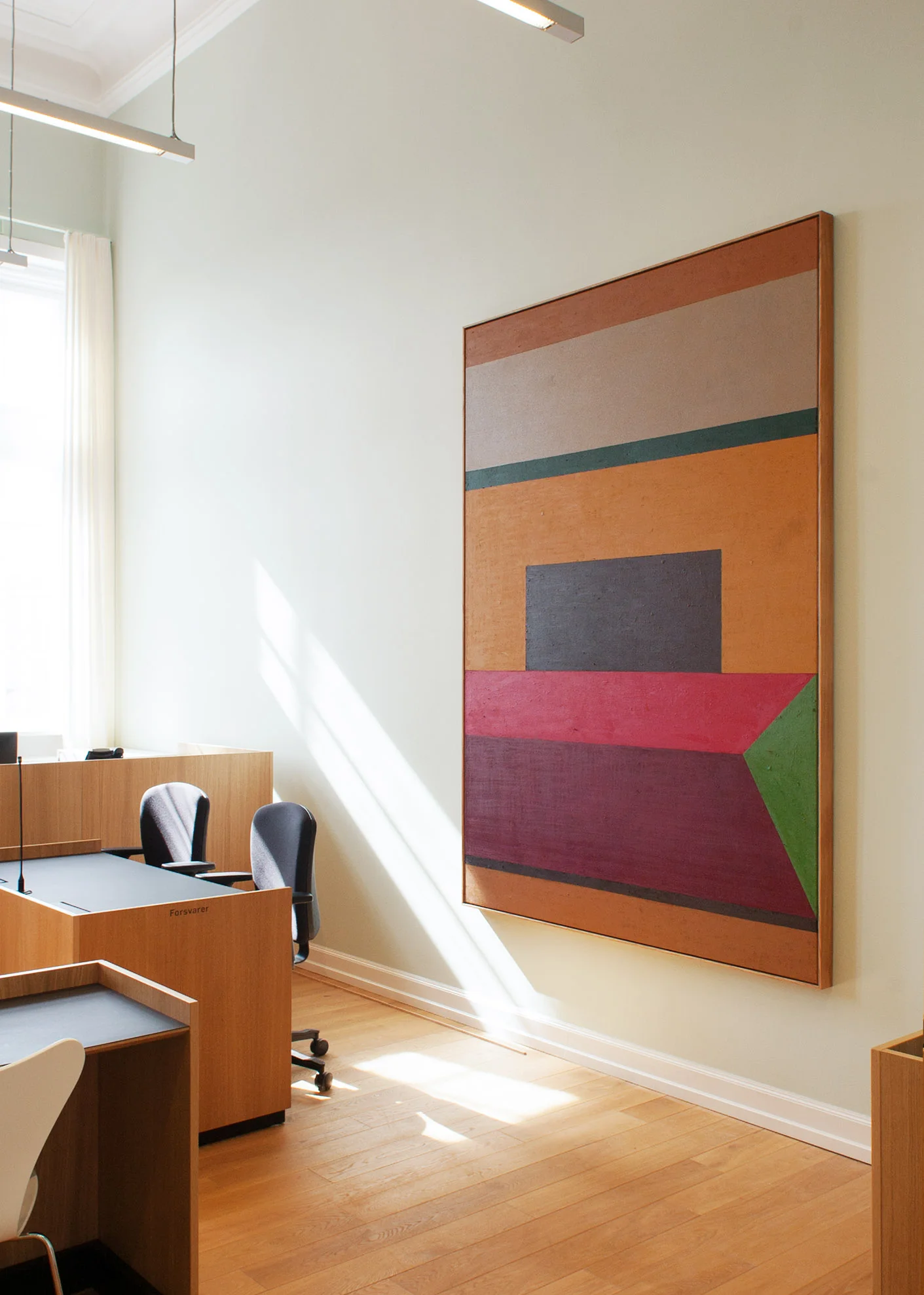 Aarhus Courthouse, Aarhus, Denmark, 2018 (“In Time”, acrylic and oilstick on canvas, 243 x 173 cm)