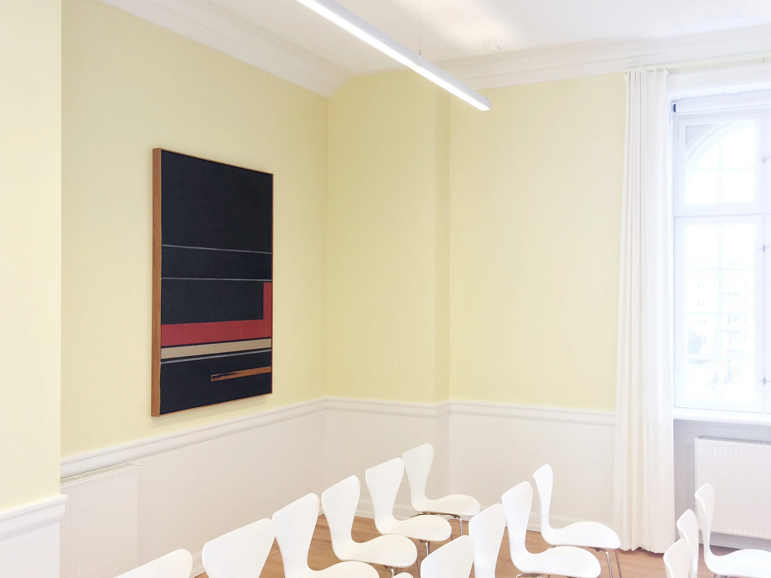 Aarhus Courthouse, Aarhus, Denmark, 2018 (“D-Play”, acrylic and oilstick on canvas, 163 x 118 cm)