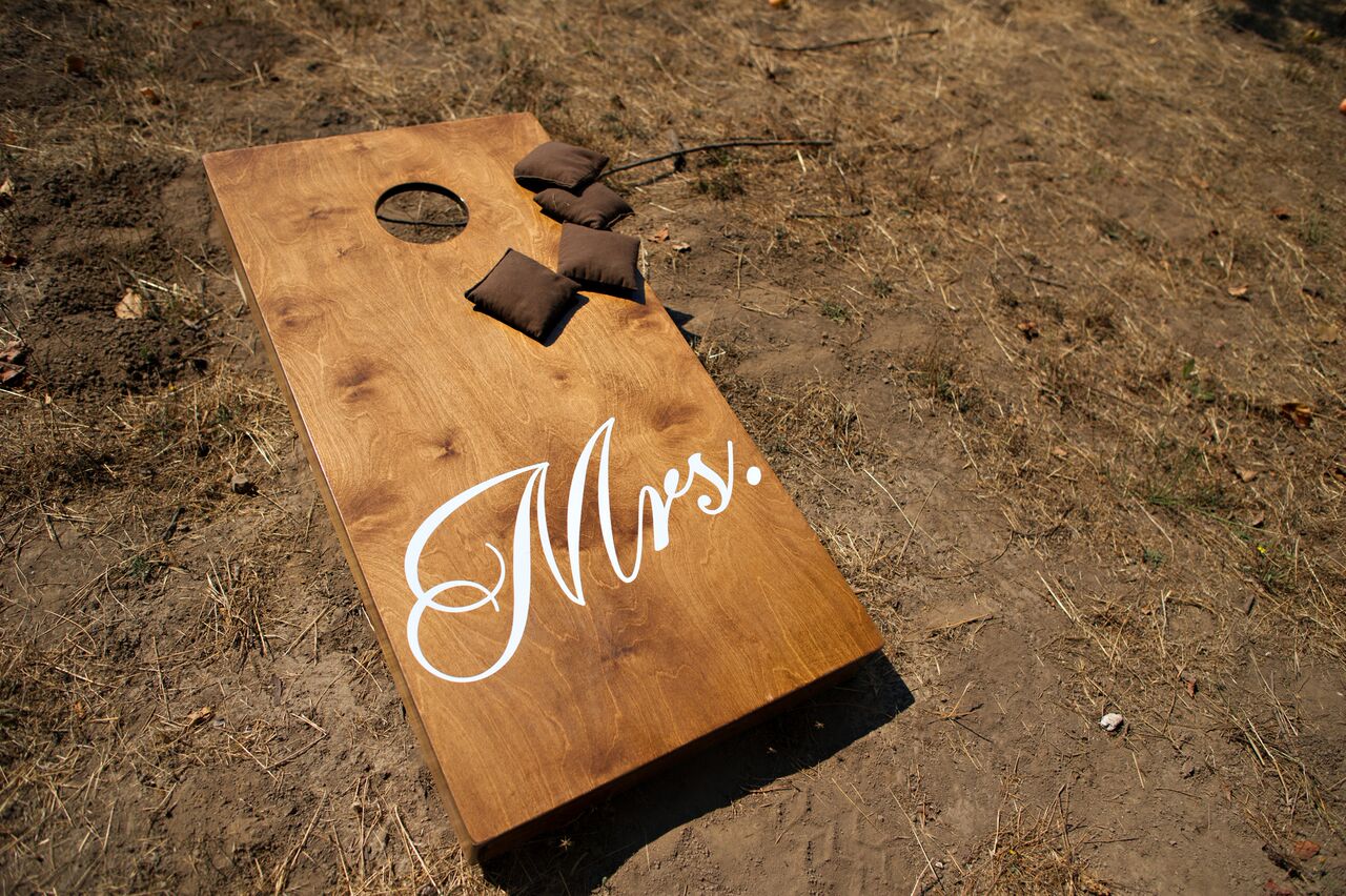 Mr. and Mrs. Cornhole Game $75