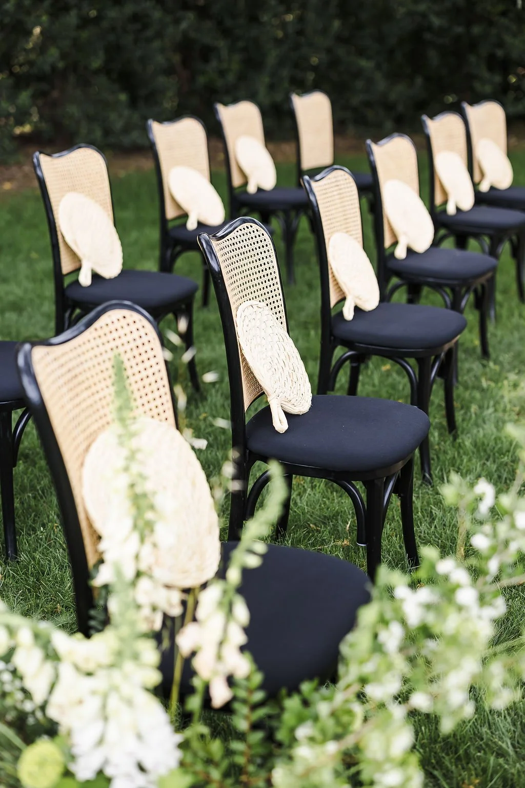 Vineyard Wedding Ceremony chairs Under Oak Tree – Napa Valley | L’Relyea Events