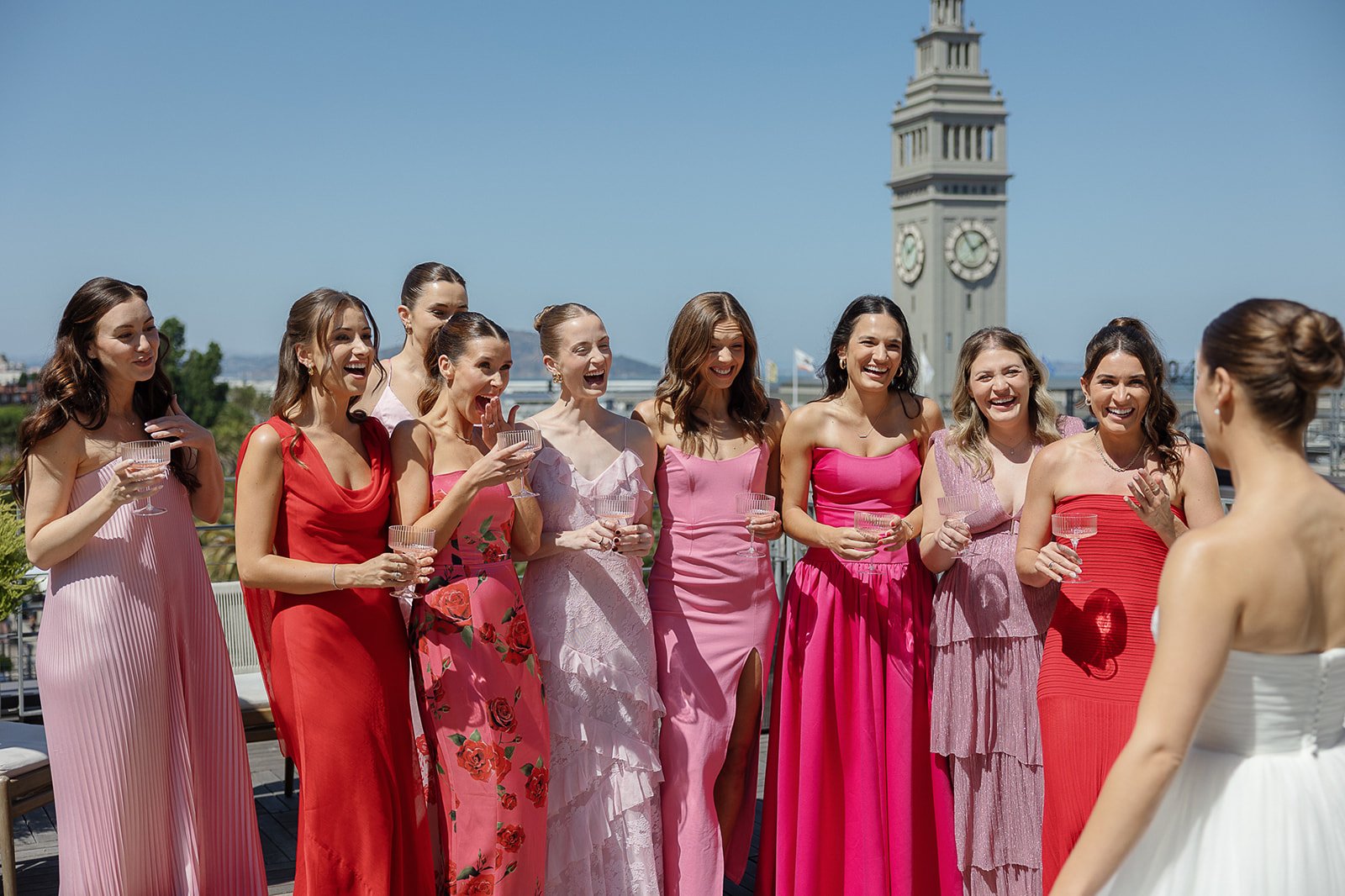 Bridal Party in Pink in San Francisco | Bay Area Wedding by L'Relyea Events