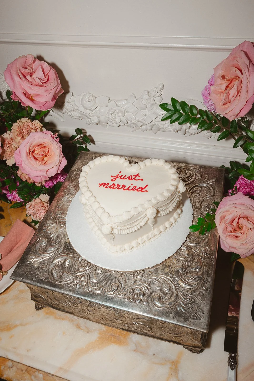 Heart Wedding Cake– Elegant Kohl Mansion Wedding | L’Relyea Events