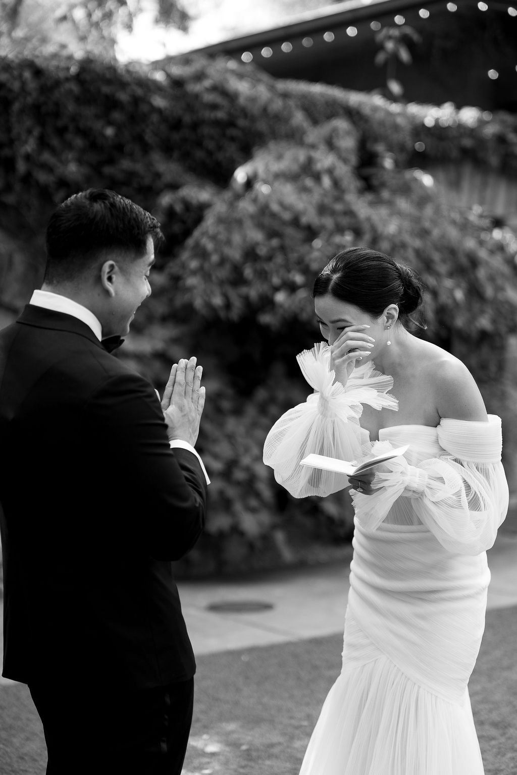 Bride and Groom Portrait – Estate Yountville Napa Valley Wedding