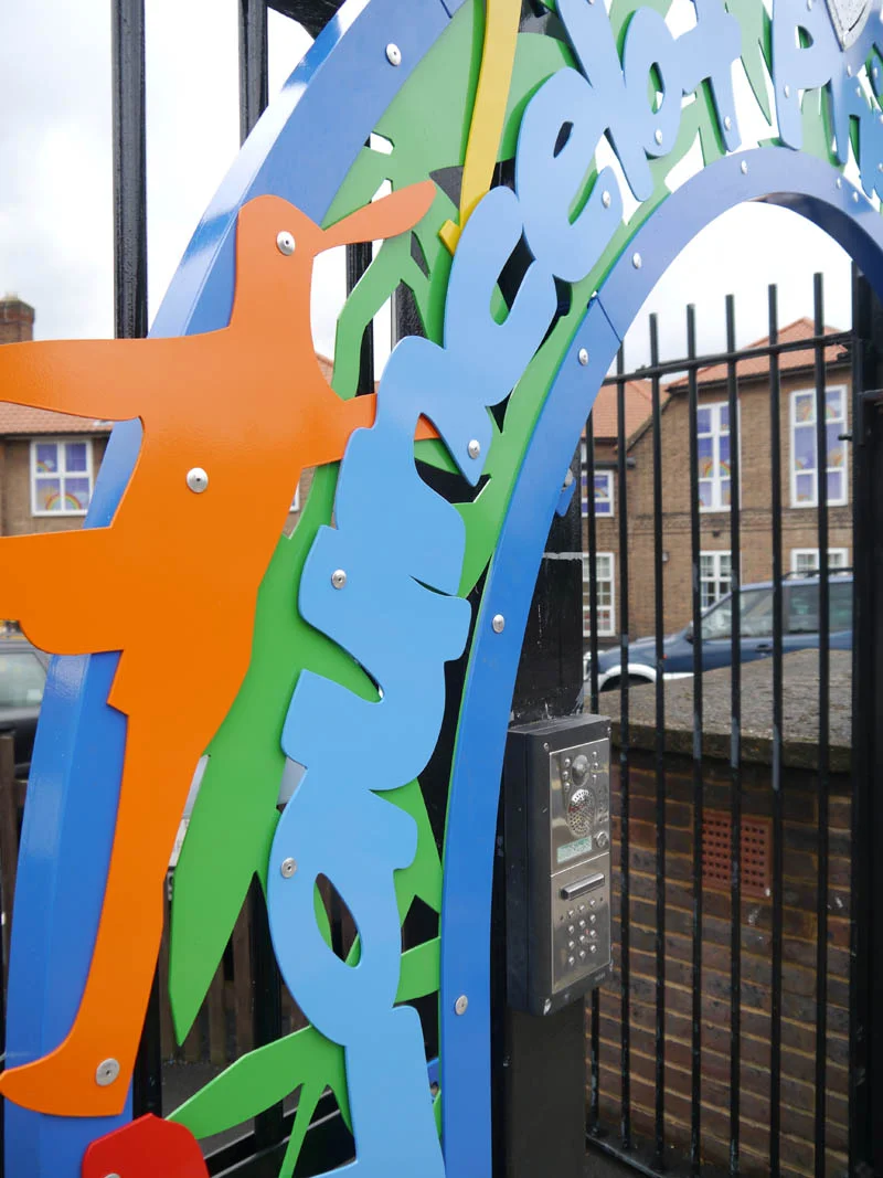 School entrance archway