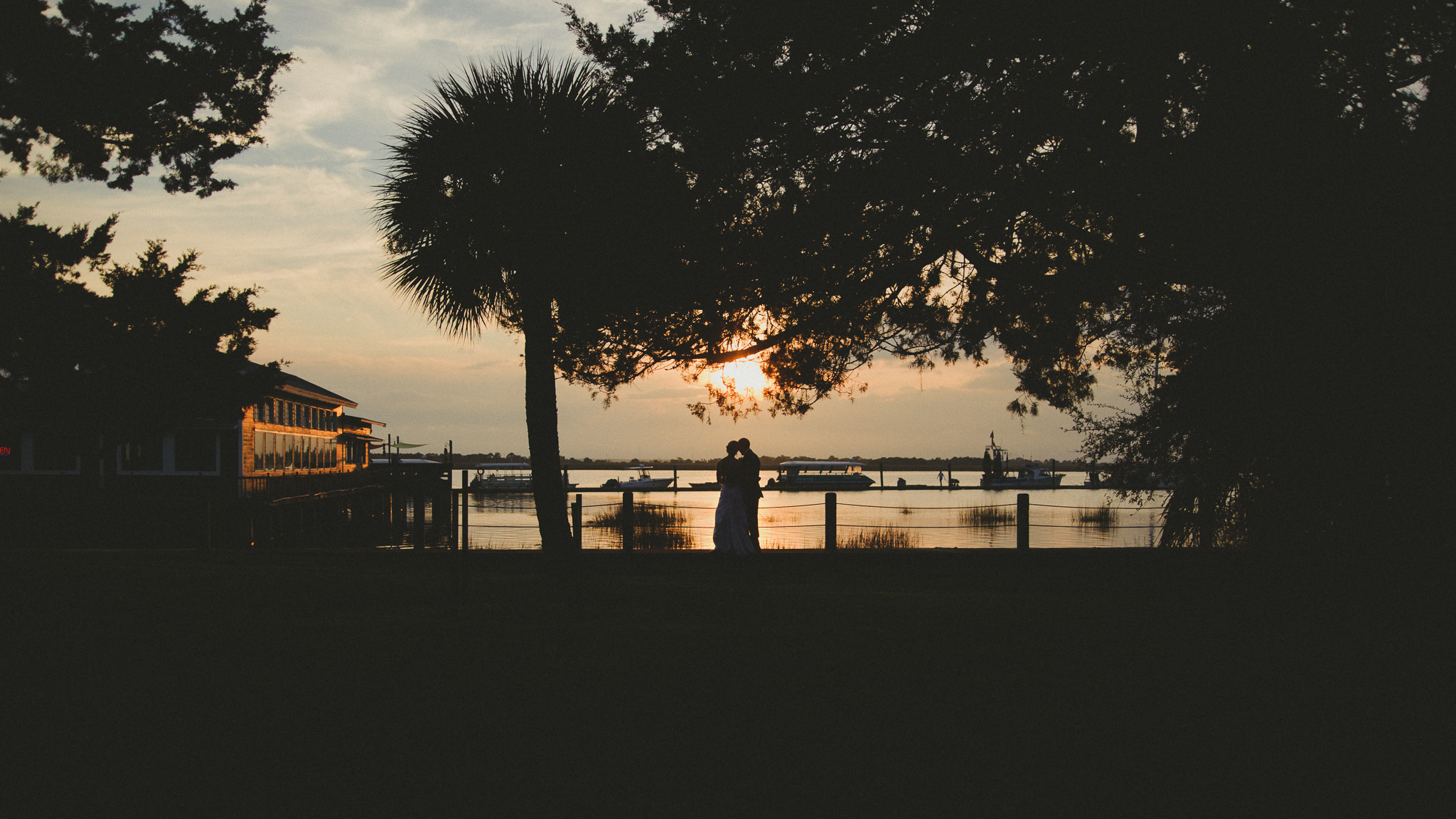 Jekyll Island Photography - Bride and Groom sunset